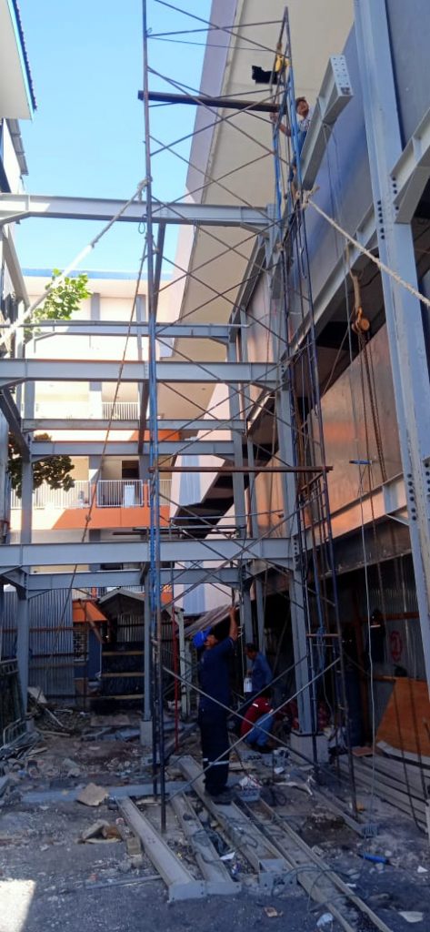 Project Pembangunan Gedung Baja 4 Lantai - Smamga Surabaya — dokumentasi 3